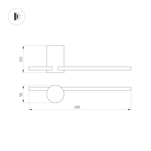 Светильник Arlight SP-VINCI-S600x55-7W Day4000 (BK, 110 deg, 230V) (arlight, IP20 Металл, 3 года) 034170