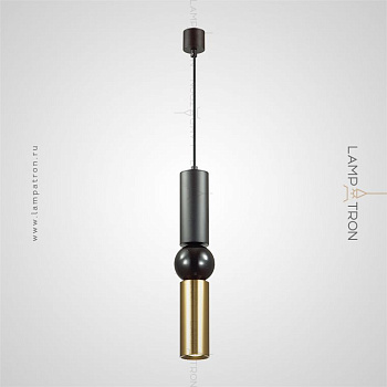 Подвесной светильник FERRAND Модель С. Цвет черный+золото. ferrand-c-bl-gold