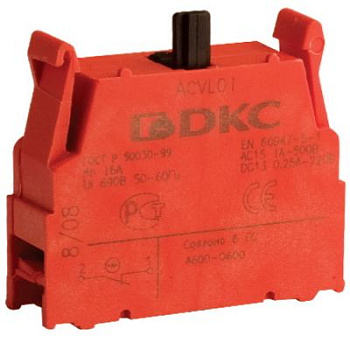 DKC Контактный блок с клеммными  зажимами под винт, нормально-открытый