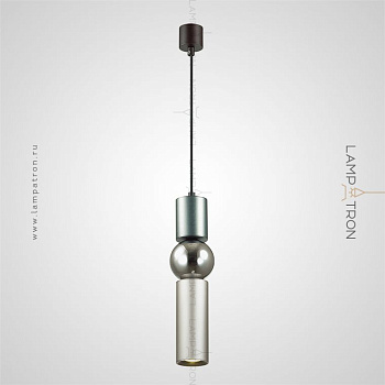 Подвесной светильник FERRAND Модель В. Цвет серый+хром. ferrand-b-grey-chrom