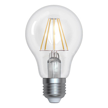 Лампа светодиодная филаментная Uniel E27 15W 3000K прозрачная LED-A70-15W/3000K/E27/CL PLS02WH UL-00004868