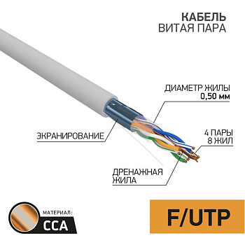PROconnect Кабель FTP 4PR 24AWG CAT5e (305м)
