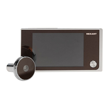 Видеоглазок дверной REXANT (DV-114) с цветным LCD-дисплеем 3.5, широкий угол обзора 120°