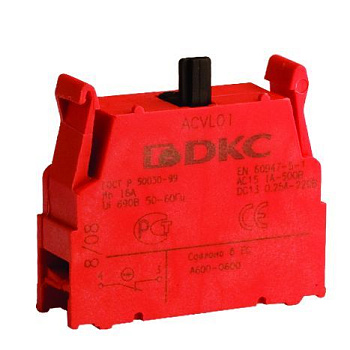 DKC Контактный блок с клеммными  зажимами под винт, нормально-замкнутый