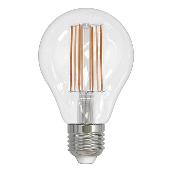 Лампа светодиодная филаментная Uniel E27 17W 3000K прозрачная LED-A70-17W/3000K/E27/CL PLS02WH UL-00004870