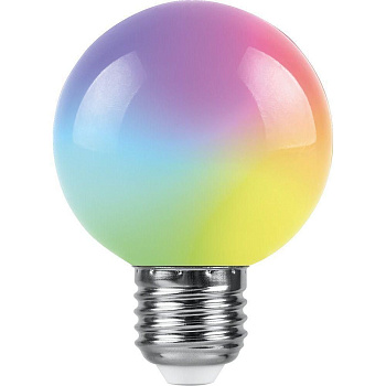 Лампа светодиодная Feron E27 3W RGB матовая LB-371 38127