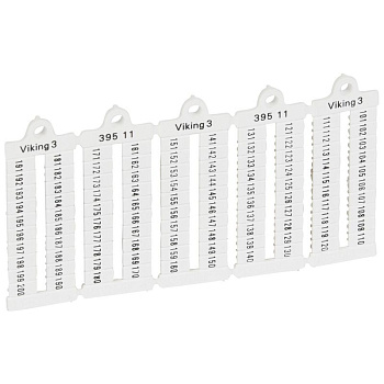 Legrand Viking 3 Листы с этикетками для клеммных блоков гориз формат шаг 5 мм цифры от 101 до 200