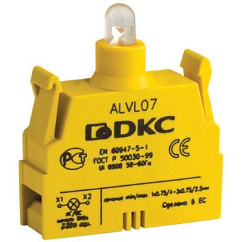DKC Контактный блок с клеммными зажимами под винт со светодиодом на 220В