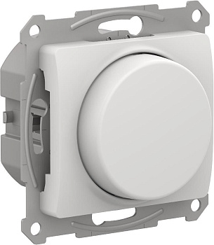 SE Glossa Белый Светорегулятор (диммер) повор-нажим, LED, RC, 400Вт, мех.