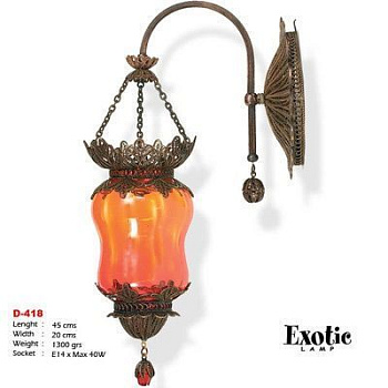 Восточное бра Exotic Lamp Selection D-418