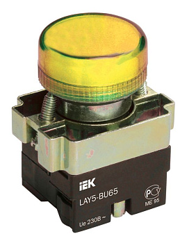 IEK LAY5 Индикатор LAY5-BU65 желтого цвета d22мм