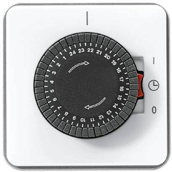 JUNG CD 500/CD plus Белый Таймер поворотный суточный с электроприводом (шаг программы 30 мин)