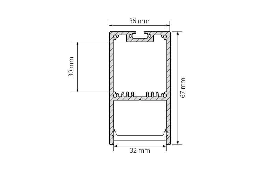 Профиль Arlight SL-LINE-3667-2000 ANOD 019299