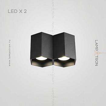 Точечный свет CONSOLE 2 лампы. Цвет Черный. 6000K. 15W console-2-black-6-15