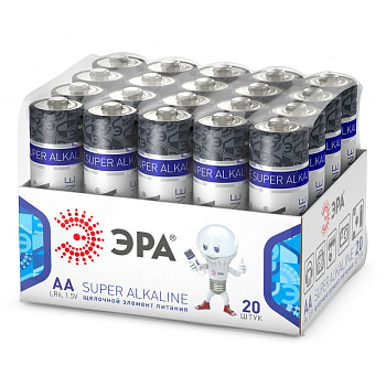 ЭРА  Батарейки LR6-20 bulk SUPER Alkaline (20/480/69120)