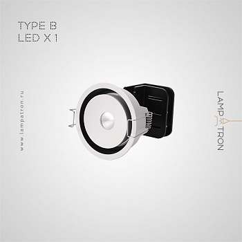 Точечный свет GIDO 1 лампа. Тип B. Цвет Черный + Белый gido-1-b-black-white