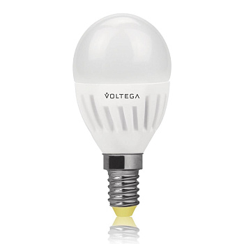 Лампа светодиодная Voltega E14 6.5W 4000К матовая VG1-G2E14cold6W 4693