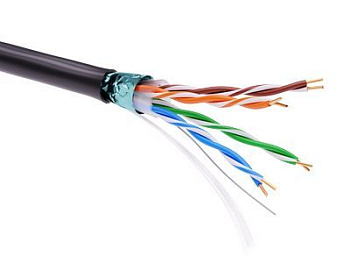 DKC Информационный кабель экранированный F/UTP 4х2 CAT5E, PE, чёрный