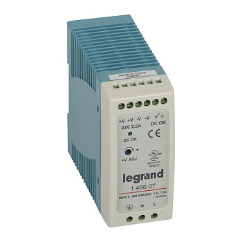 Legrand 1-фазный Импульсный источник питания 24В 60Вт 2,5A
