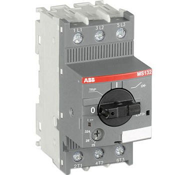 ABB Выключатель автоматический MS132-1.6 100кА с регулир. тепловой защитой 1A-1.6А Класс тепл. расцепит. 10