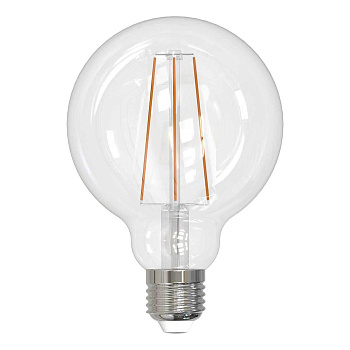 Лампа светодиодная филаментная Uniel E27 15W 4000K прозрачная LED-G95-15W/4000K/E27/CL PLS02WH UL-00004865