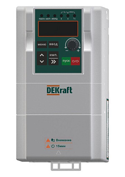 DEKraft Преобразователь частоты DEKV060-1.5кВт 3 фазы 380В с торм. модулем