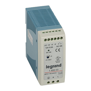 Legrand 1-фазный Импульсный источник питания 12В 60Вт 5A