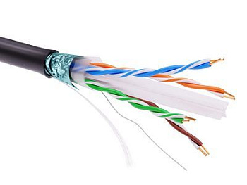 DKC Информационный кабель экранированный F/UTP 4х2 CAT6, PE, чёрный