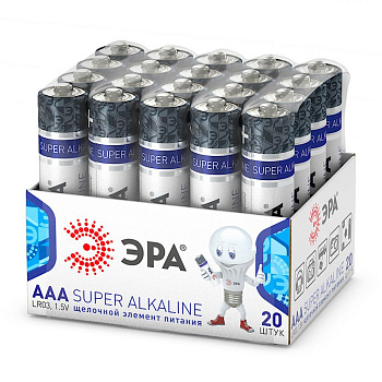 ЭРА Батарейки LR03-20 bulk SUPER Alkaline (20/480/20160)
