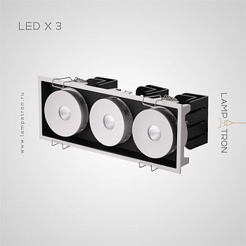 Точечный свет GIDO 3 лампы. Цвет Черный + Белый gido-3-black-white