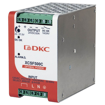 DKC Источник питания OPTIMAL POWER, однофазный, 500Вт, 10А, 48В, с ORing диодом