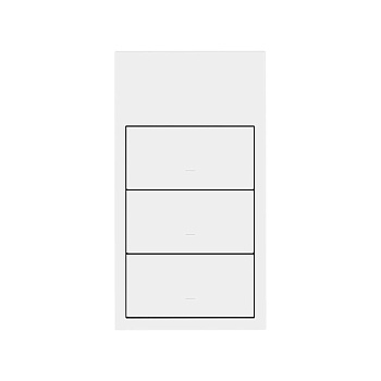 Simon 100 Белый матовый Кит 2 поста, фронт. 1 рамка вертикальная + 3 клавиши выключателей