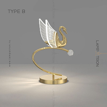 Настольная лампа BIRDIE TAB Тип B. Цвет Латунь birdie-tab-b-brass